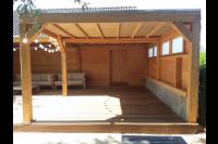 Houten veranda met vlonder 1