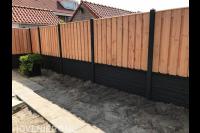 Hout beton schutting