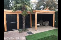 Houten overkapping met berging