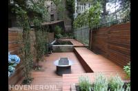 Smalle tuin met vijver en vlonder 4