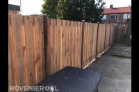 Houten schutting plaatsen