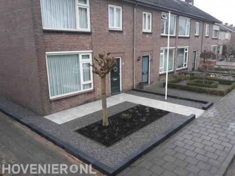 Voortuin met kiezels