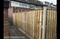 Hout beton schutting