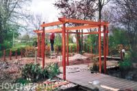 Grote houten pergola maken