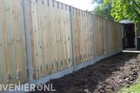 Hout beton schutting plaatsen 2
