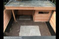 Houten overkapping met berging 1