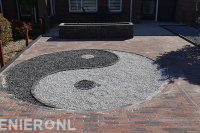 Split in de vorm van yin en yang symbool