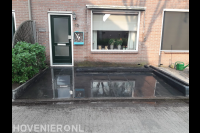 Bestrating van betontegels