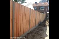 Hout beton schutting