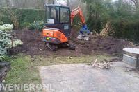 Tuin afgraven met minigraver 2