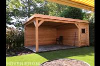 Houten overkapping met berging