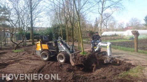 Tuin afgraven met minigraver en minishovel 2