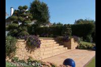 Trap in tuin met hoogteverschillen