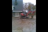 Voorbereidende grondwerkzaamheden voor tuinaanleg