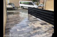 Natuursteen tegels in halfsteensverband