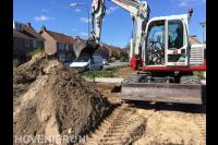 Grondverzet met grote kraan