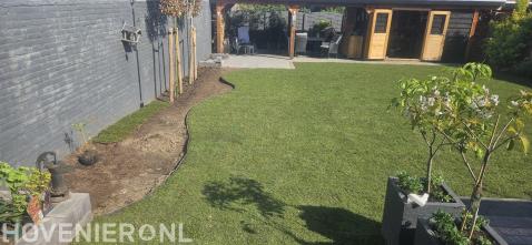 Tuin renovatie - Bestrating, Graszoden, borderrand