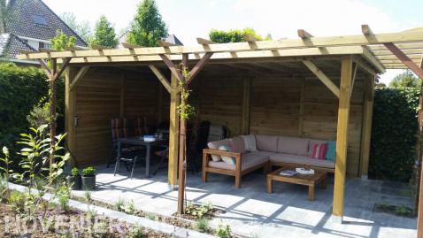 Houten pergola en overkapping