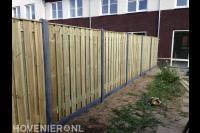 Hout beton schutting