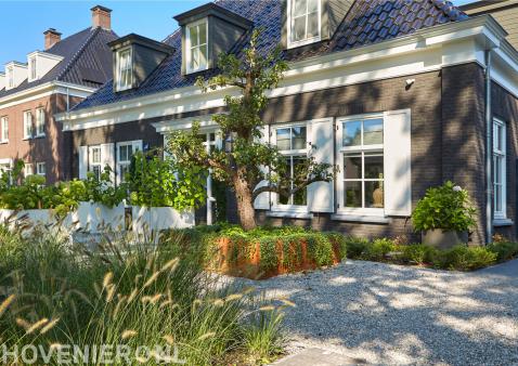 voortuin ontwerp voor moderne tuin met fruit via Florera-florera.nl