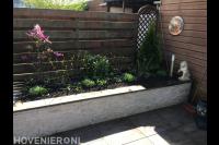 Plantenbak met nieuwe beplanting