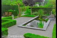 Vijver met fontein en watermuur 1