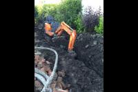 Grondwerk met minigraver