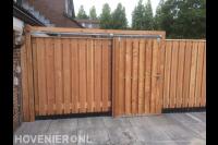 Houten schuifpoort