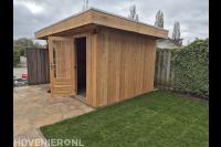 "Maatwerk tuinschuur: Douglas hout met zweeds rabat"