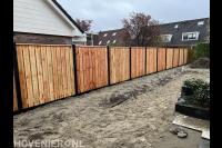Hout beton schutting