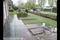Aanleggen voortuin met bestrating en graszoden