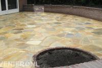 Terras van flagstones