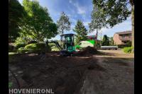 Tuin afgraven met minigraver