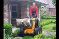 Minishovel voor zwaar hout en takken