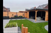 Nieuwbouw tuin aanleg in Rotterdam overkapping