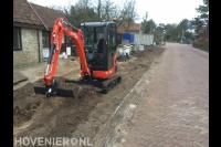 Grondwerk met minigraver