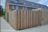 Tuinafscheiding met schaaldelen