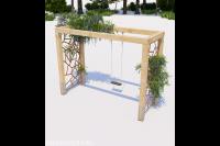 houten pergola rozenboog Modernplay met schommel