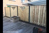 Hout beton schutting