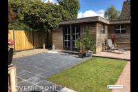 Aanleg terras en gazon