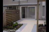 Nieuwe bestrating in achtertuin
