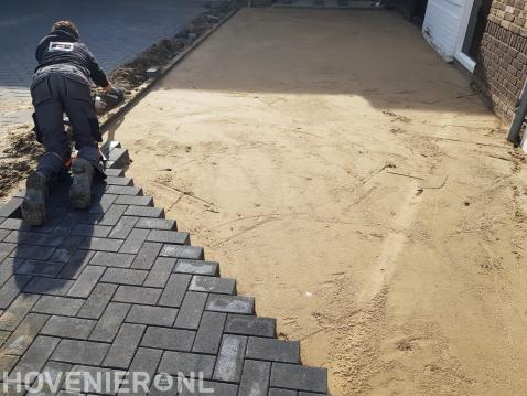 Straatwerk van betonklinkers