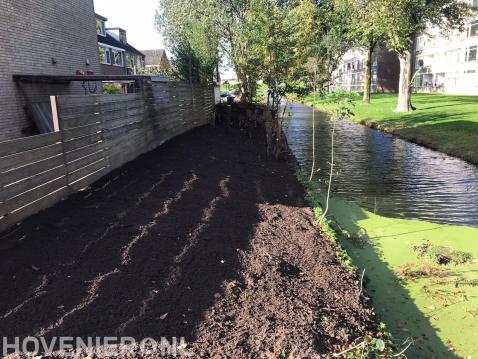 Beplanting verwijderen langs waterkant