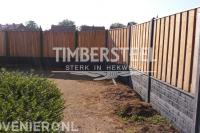 Hout beton schutting