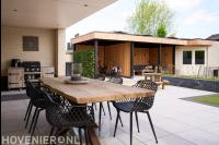 Achtertuin aanleg Hoeven overkapping