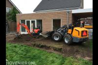 Grondwerk met minigraver en minishovel