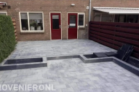 Achtertuin bestraten