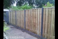 Hout beton schutting