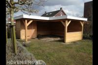 Houten overkapping met berging