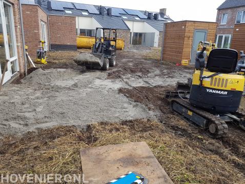 Grondwerk met minigraver en minishovel